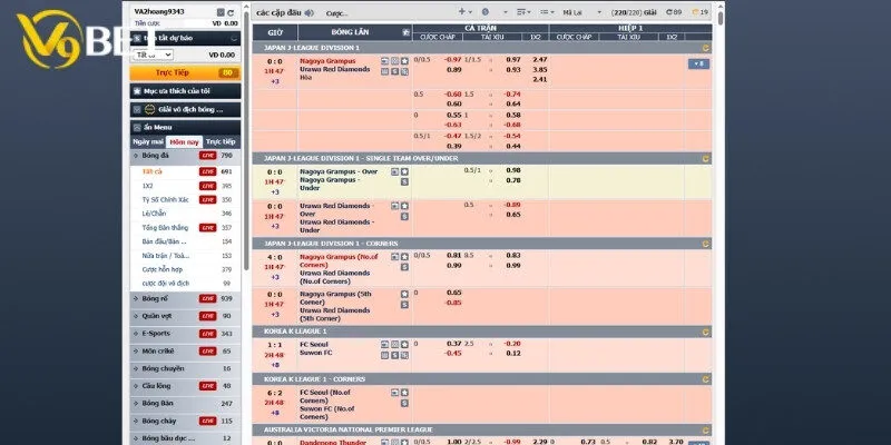 CMD sports - Sảnh cược thể thao V9bet