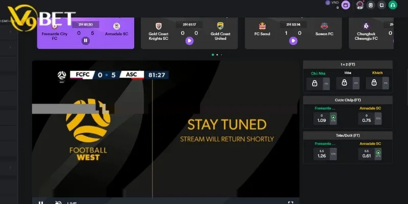 Trực tiếp mượt mà, không lag